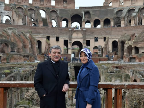 Cumhurbaşkanı Gül Kolezyum’u ve Villa Borghese Müzesi’ni Ziyaret Etti